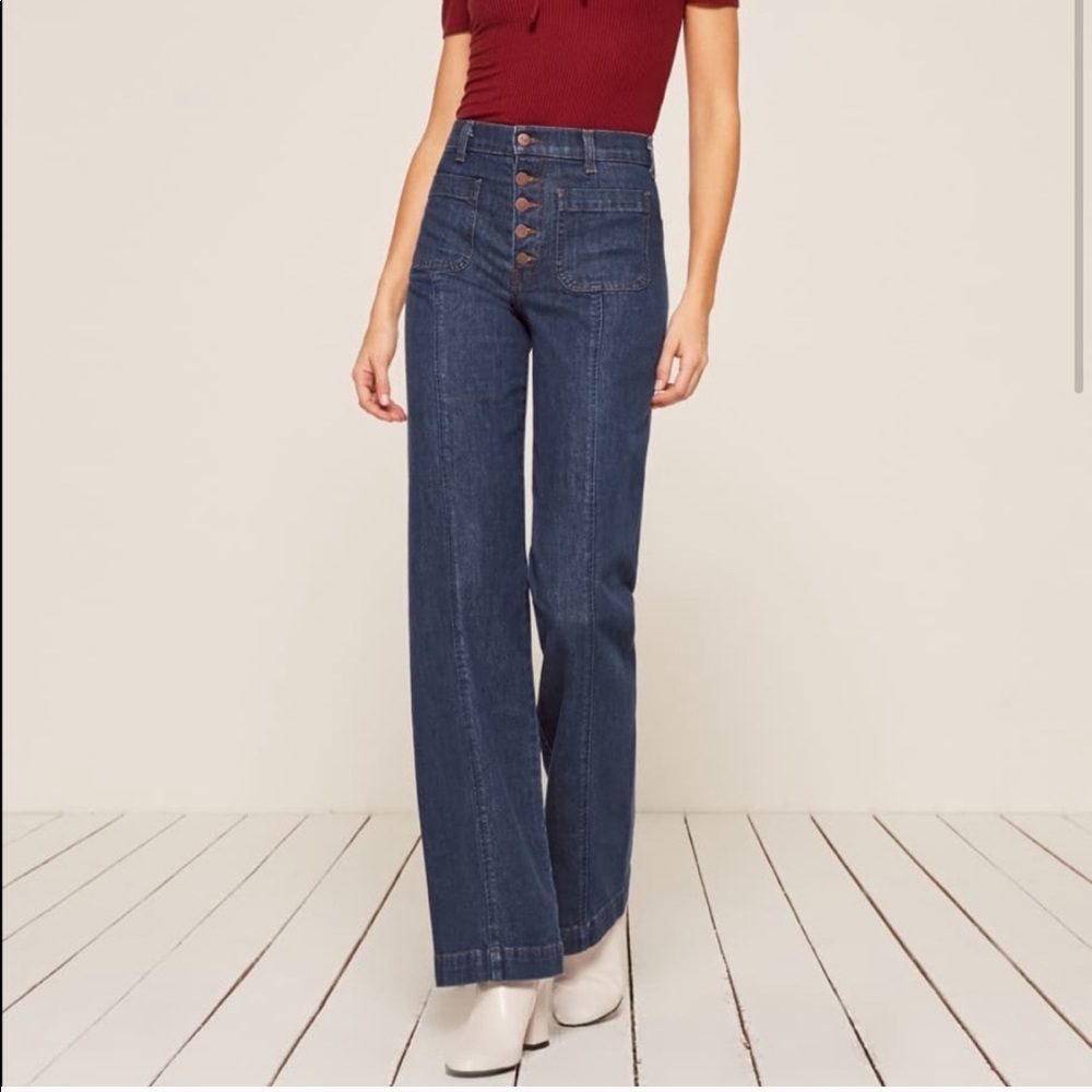 Reformation Blue High-Waisted Jeans